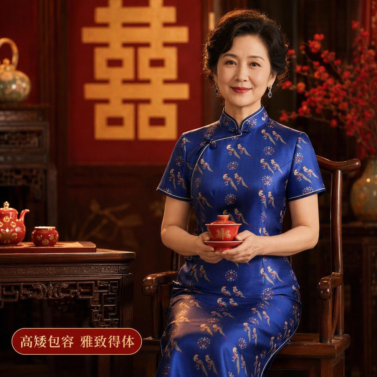婚宴高级定制喜婆婆喜妈妈旗袍