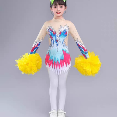 专业花球啦啦操服装儿童健美操服