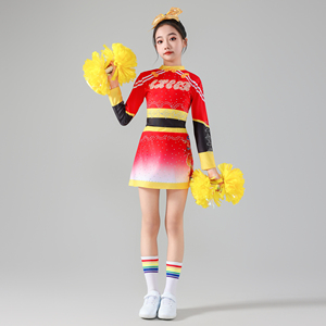 啦啦队服装儿童健美比赛演出服女