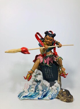 客厅摆件翻江闹海哪吒