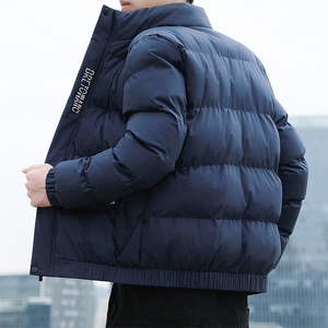 25年秋冬棉衣男士秋冬加厚羽绒棉服竖英文棉服棉袄男立领外套P38图片