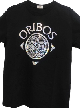 黑色夏季圆领短袖T恤衫情侣衫镭射图案 魔兽世界奥利波斯镭射T恤