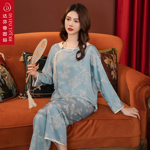 达芬奇密码中式国风睡衣女家居服