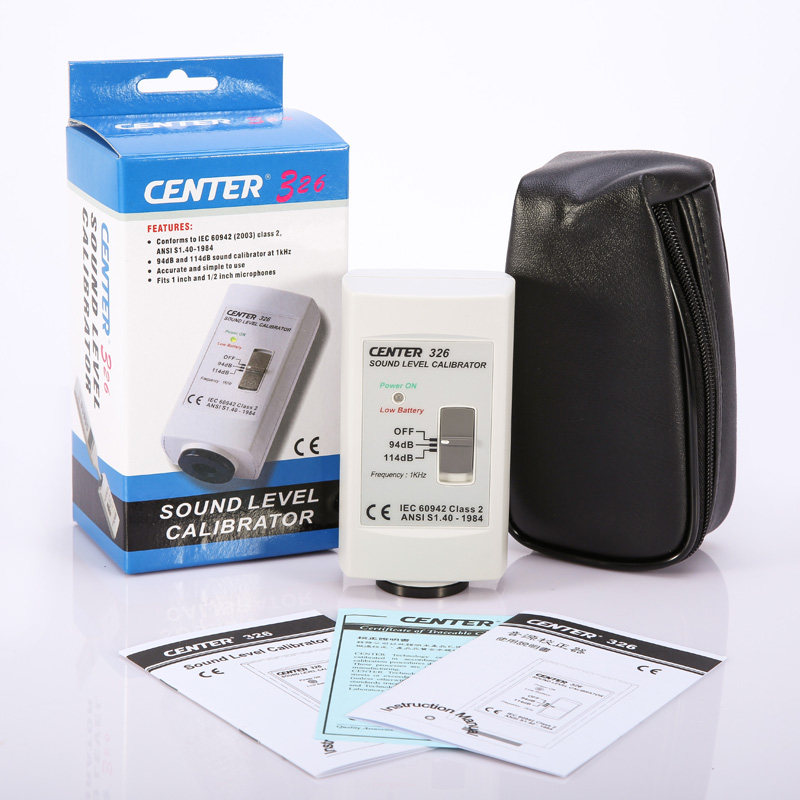 台湾群特CENTER-326噪音计校准仪校正器 1"/1/2"麦克风音位校正器