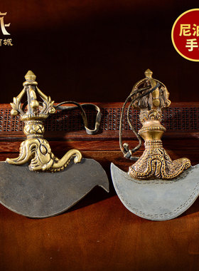 尼泊尔五股金刚钺刀摆件