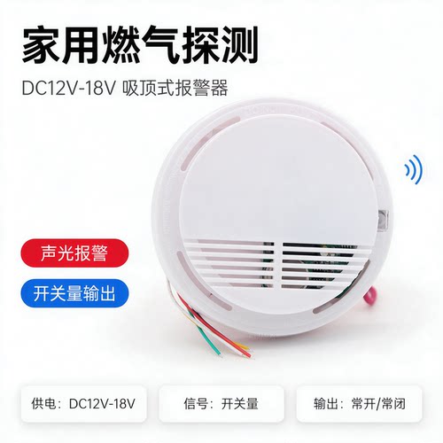 燃气报警器12V220v联网煤气泄露