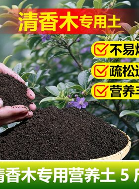 清香木专用土料树盆栽九里香驱蚊草清香胡椒木土壤营养土种植家用