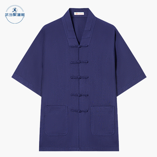 武当三宝领道士服装男夏季正一道服女居士服亚麻太极服女道装道