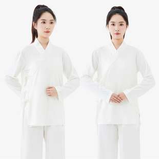 汉服内搭打底衫武当道袍里衣练功太极服改良贴身上衣男女款内衣服