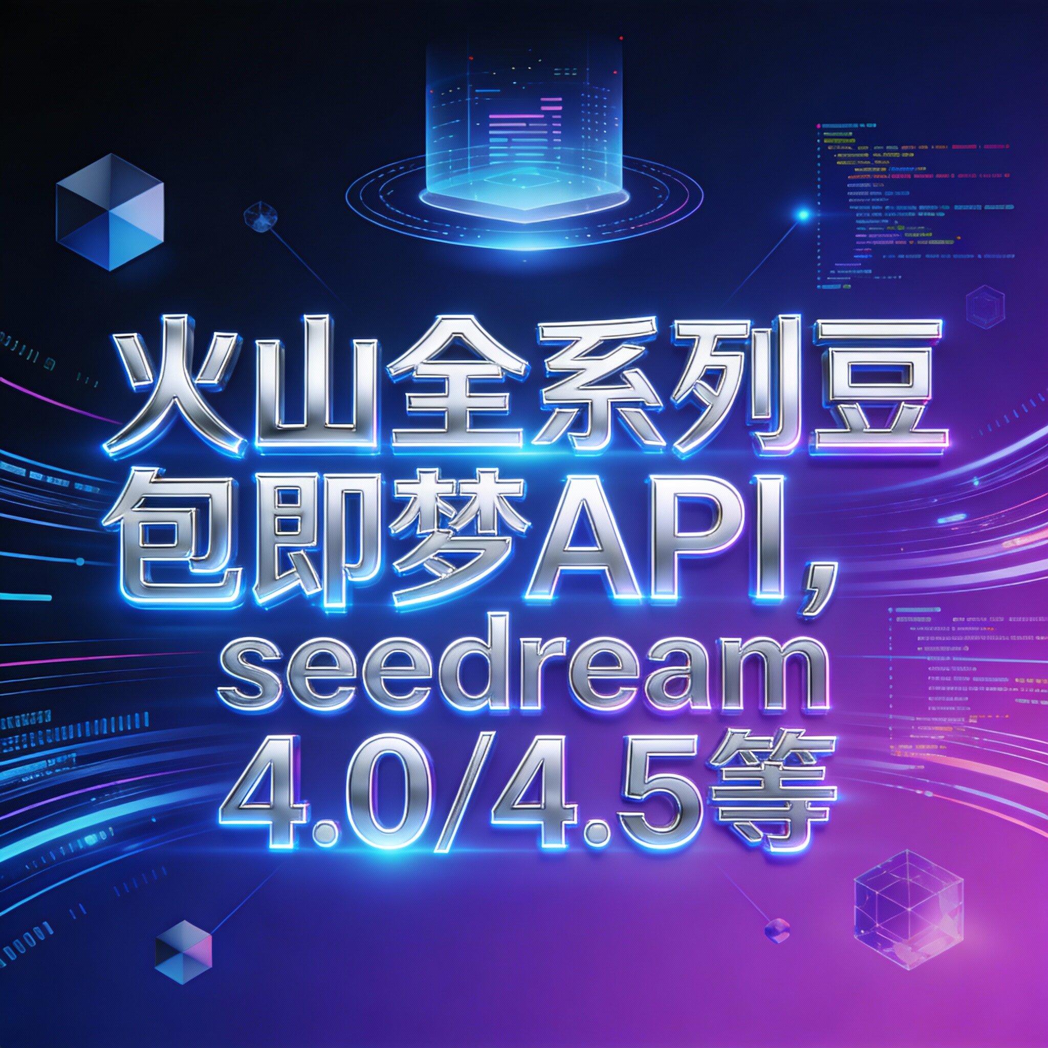火山全系列豆包即梦seedream API正版授权 稳定调用