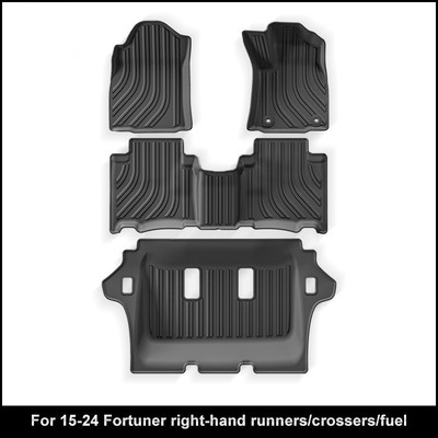 适用于15-24款丰田Fortuner奔跑者穿越者汽车脚垫环保TPE后备箱垫