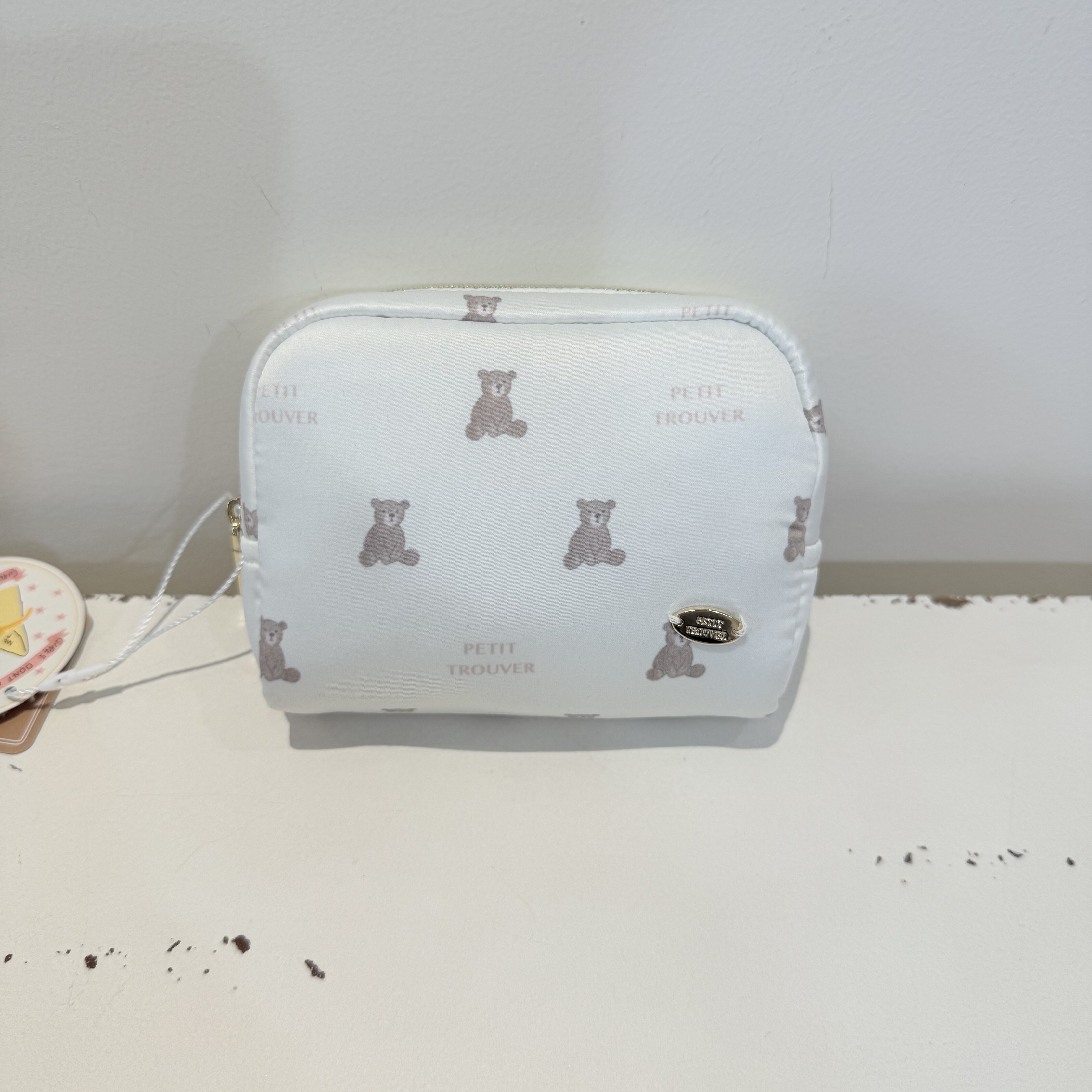 微瑕疵可爱小熊印花便携立体纸巾包 小杂物收纳包