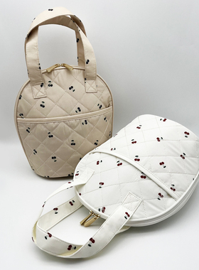 petit trouver 樱桃印花绗缝保温包 奶瓶包 杂物收纳包