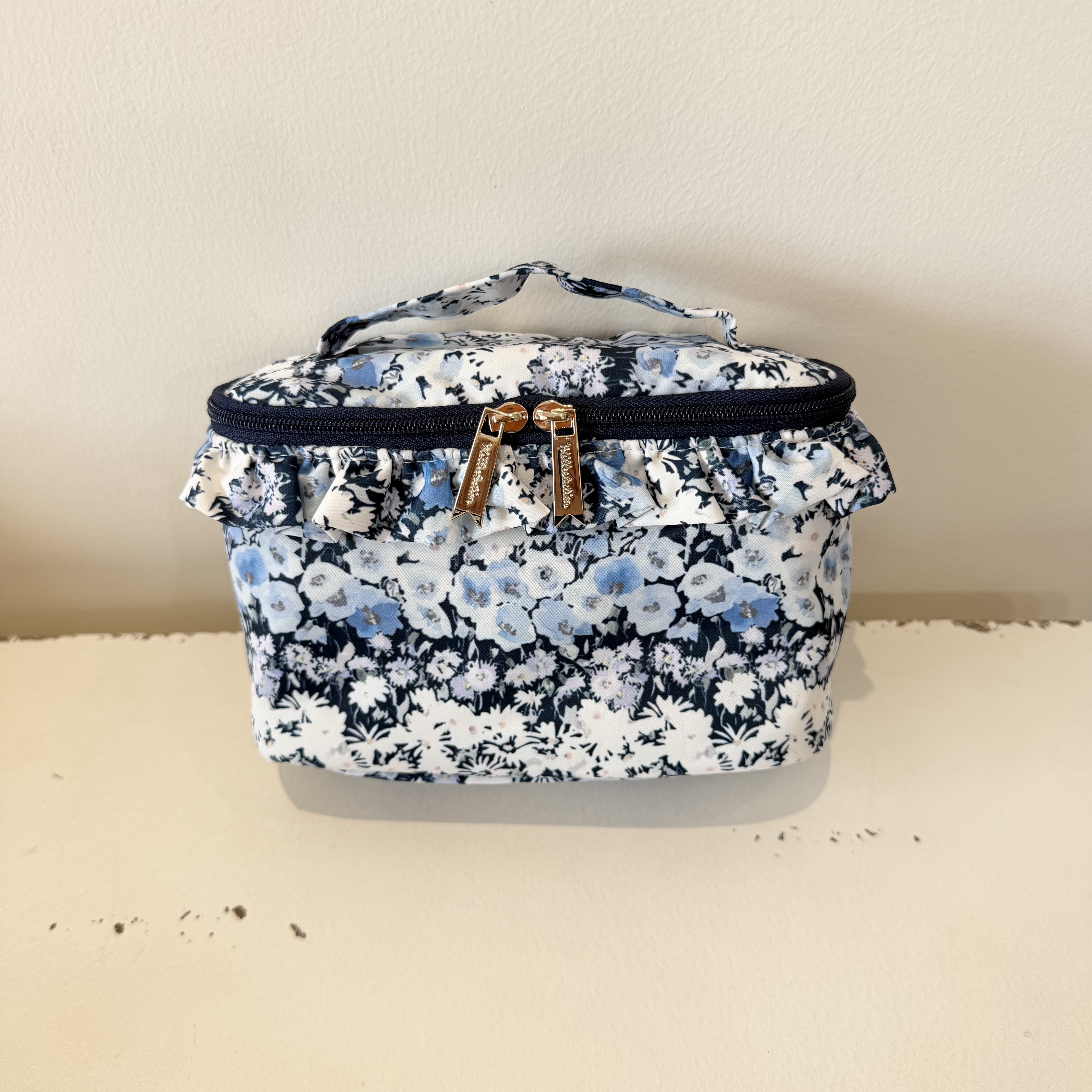 微瑕疵小碎花印花迷你花边小桶包 口红气垫粉饼补妆包