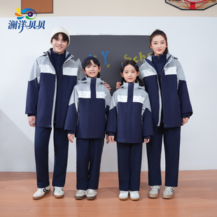 澜洋贝贝江西吉安统一校服新款小学生短袖校服团服套装学院班服