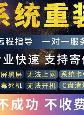 远程安装电脑系统重装win10/11/7 苹果电脑MacBook安装双系统远程