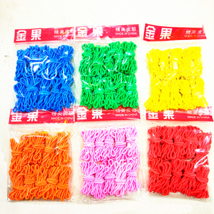 经典老款大红蓝色绿色黄色粉色橙色皮筋头饰头绳发圈扎头发发套