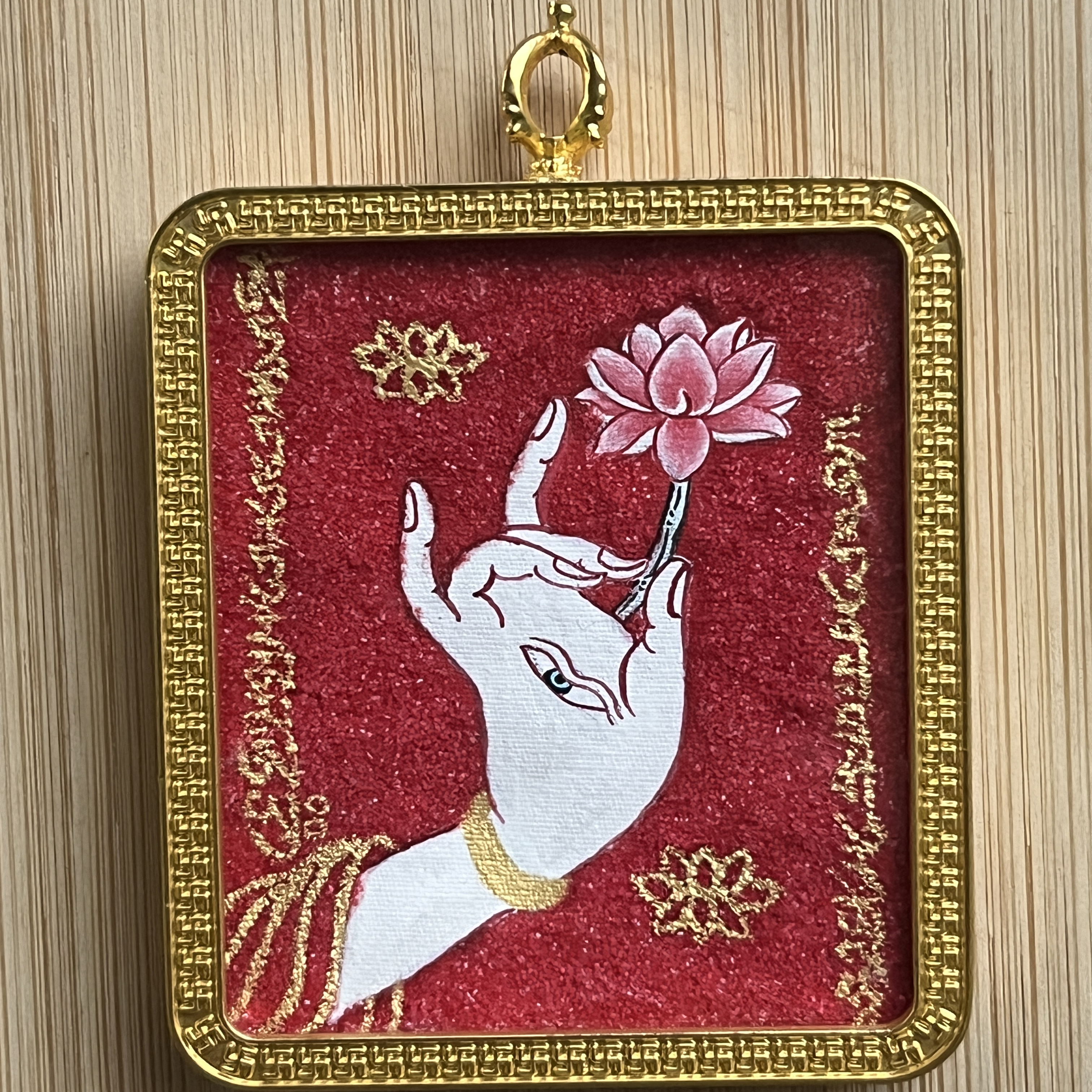 佛手莲花纯手绘5.5*4.4