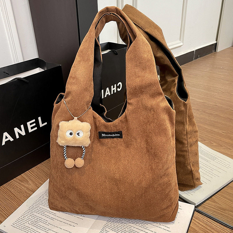 时尚托特包女 2025新款大容量通勤包包鹿皮绒单肩包大学生上课包T,箱包皮具/热销女包/男包,单肩包,淘宝优惠券,粉丝福利购,淘宝优惠卷