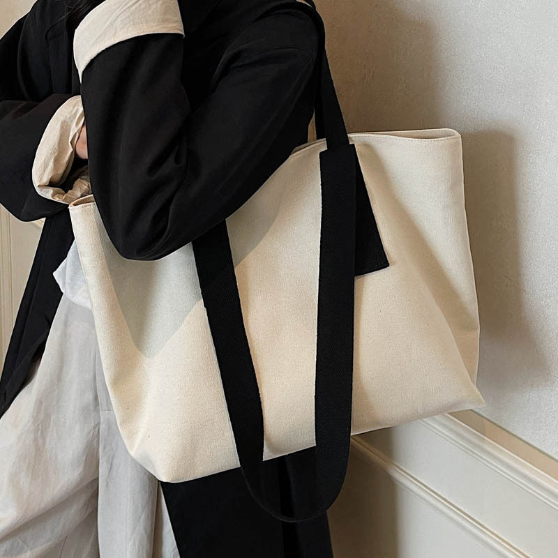 帆布包女 大容量2025新秋冬百搭简约单肩包休闲大学生上课托特包N,箱包皮具/热销女包/男包,单肩包,淘宝优惠券,粉丝福利购,淘宝优惠卷