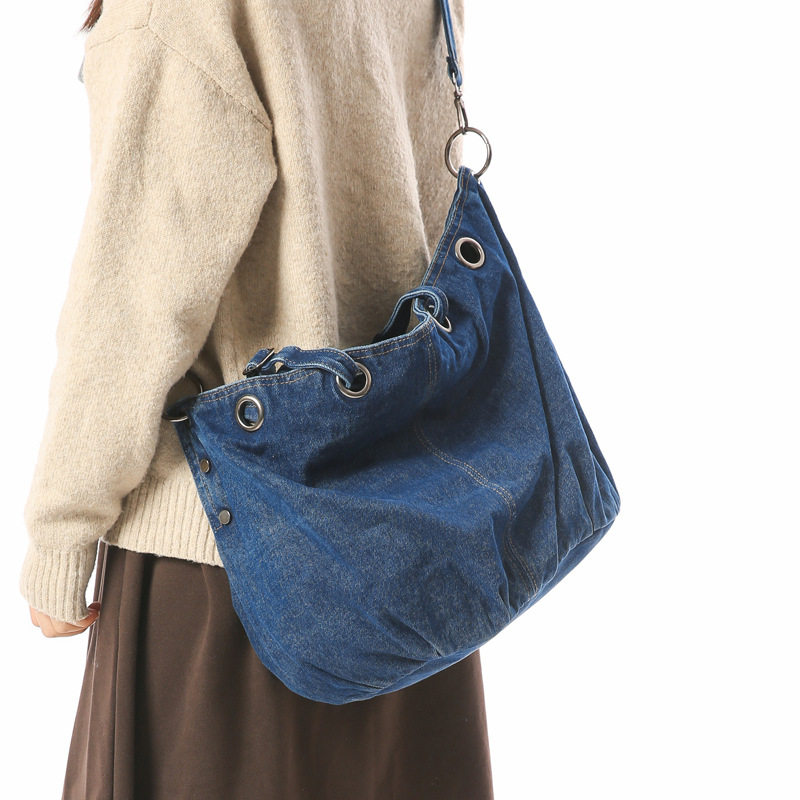 大容量手提包女 2025新时尚拼接牛仔布上班通勤包宽带斜挎托特包N,箱包皮具/热销女包/男包,单肩包,淘宝优惠券,粉丝福利购,淘宝优惠卷