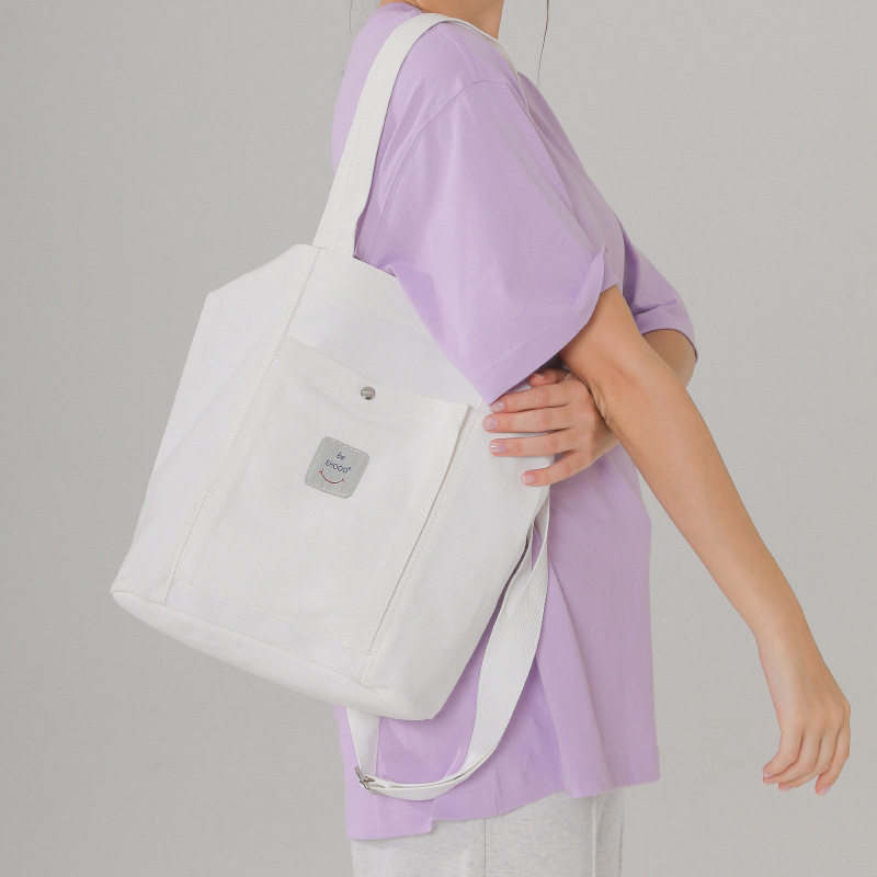 2026新款帆布包女韩系慵懒风ins风装书布袋大容量包包通勤单肩包C