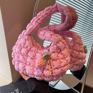 斜挎包百搭简约女包N 秋洋气网红格子时尚 小众流行单肩包 2025新款