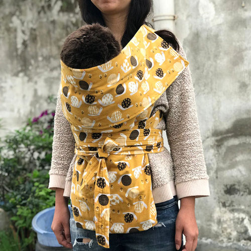 婴儿背带后背式老式传统宝宝前抱式四川简易双肩背巾背小孩儿背袋 - 封面