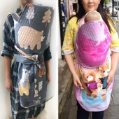 贵州四川传统老式 背带婴儿背巾外出前后两用式 背扇多功能护头纯棉