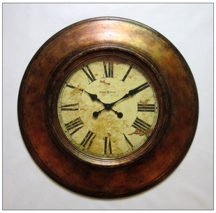 美式金色铁艺别墅大挂钟家居客厅酒店背景装饰钟表大表盘玻璃钟面