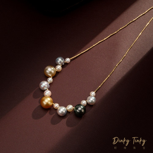 【TINKY】18k海水南洋系珍珠微笑链 DSL847