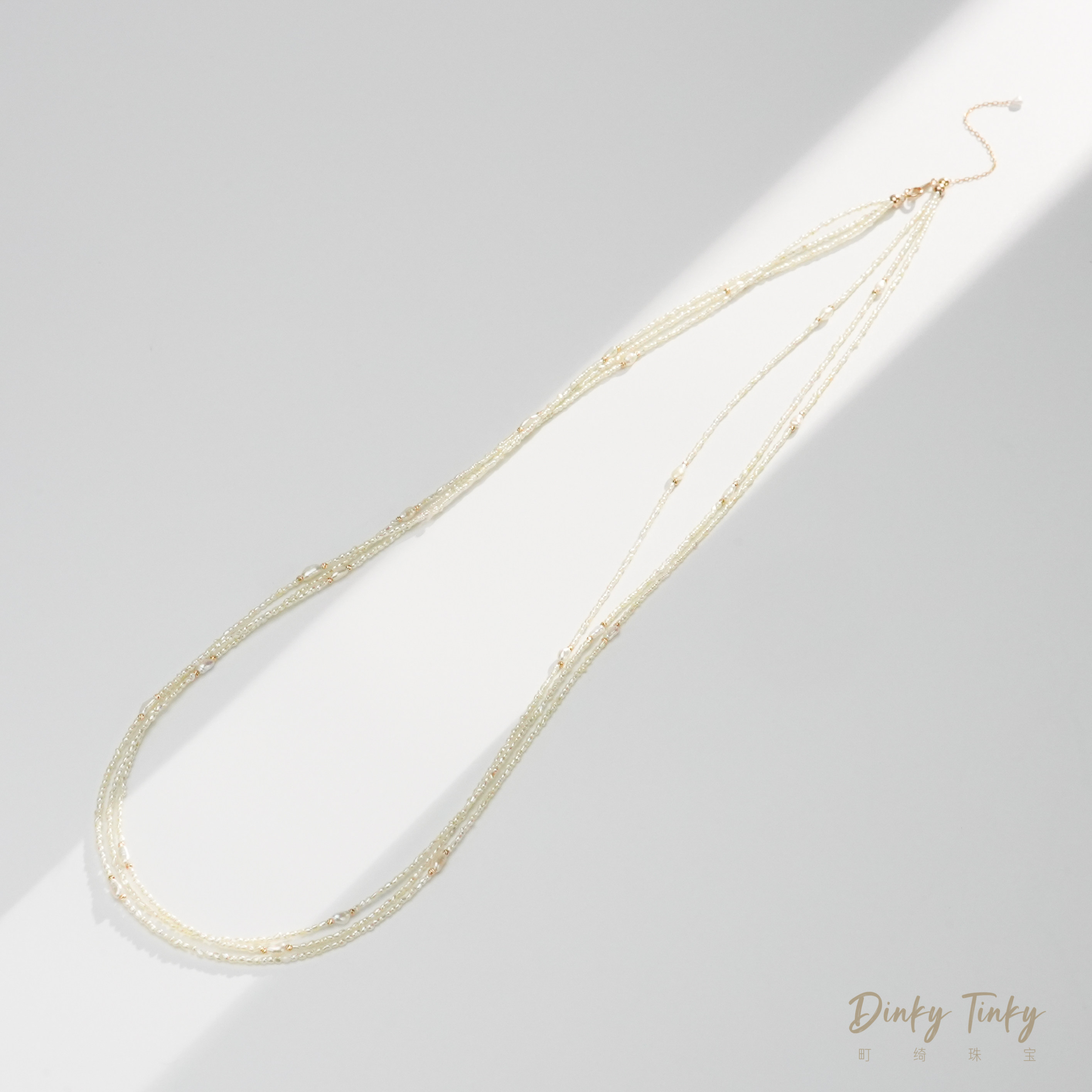 【DINKY】18K海水keshi多层毛衣链 DSL938