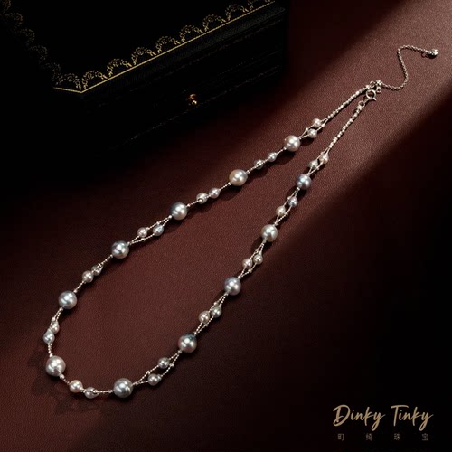 【TINKY】s925天然色真多麻编织项链 DSL896