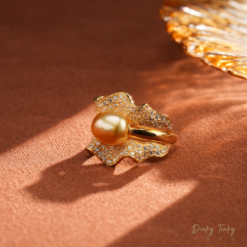 【TINKY】S925银金珠keshi戒指 DSJ241