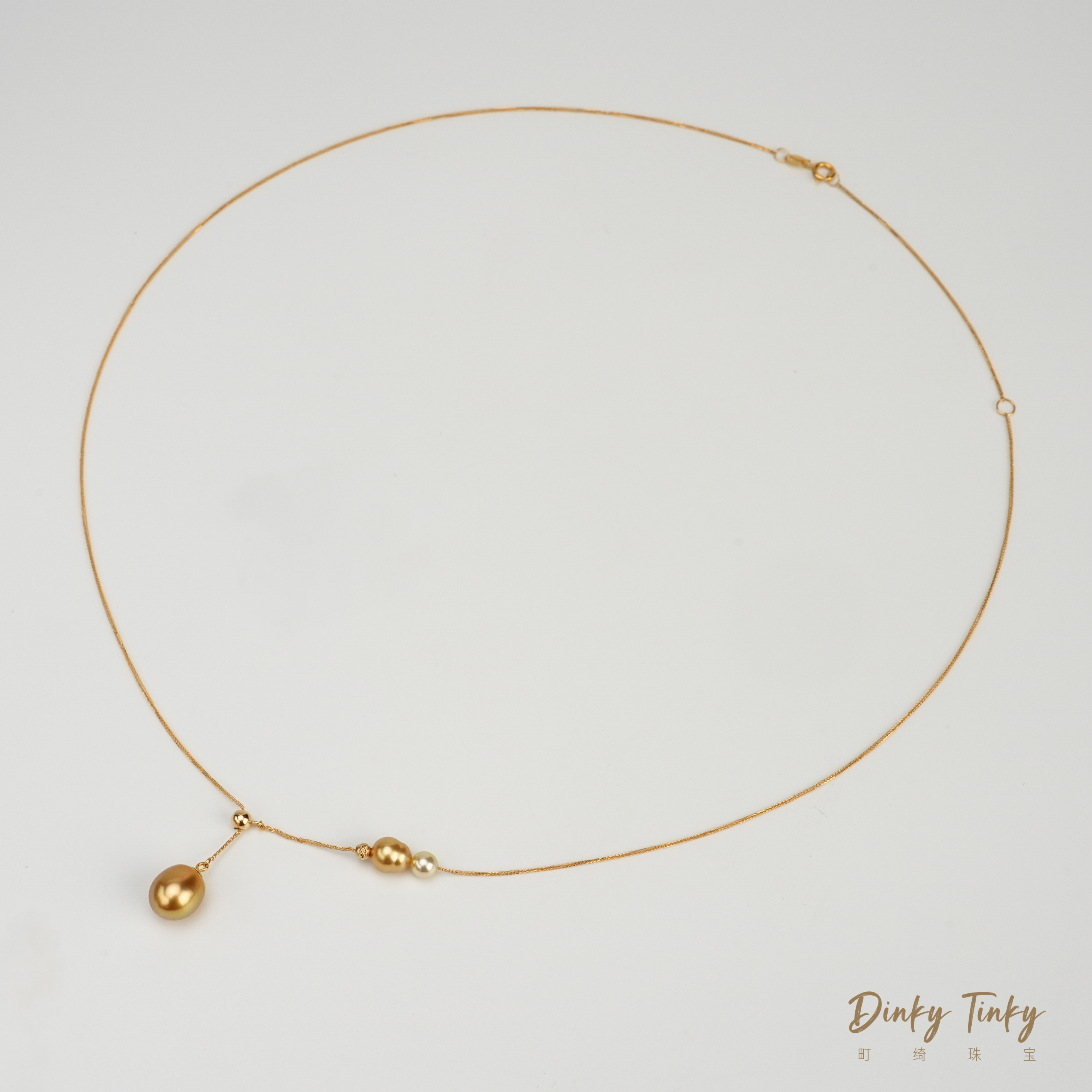 【DINKY】18K金珠keshiY字链 DSL1123