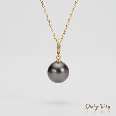 【TINKY】18K“脂此青绿”大溪地10-11万能扣吊坠 DSD039