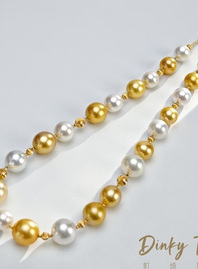 【DINKY】18K海水金珠+澳白设计款项链 DSL1204