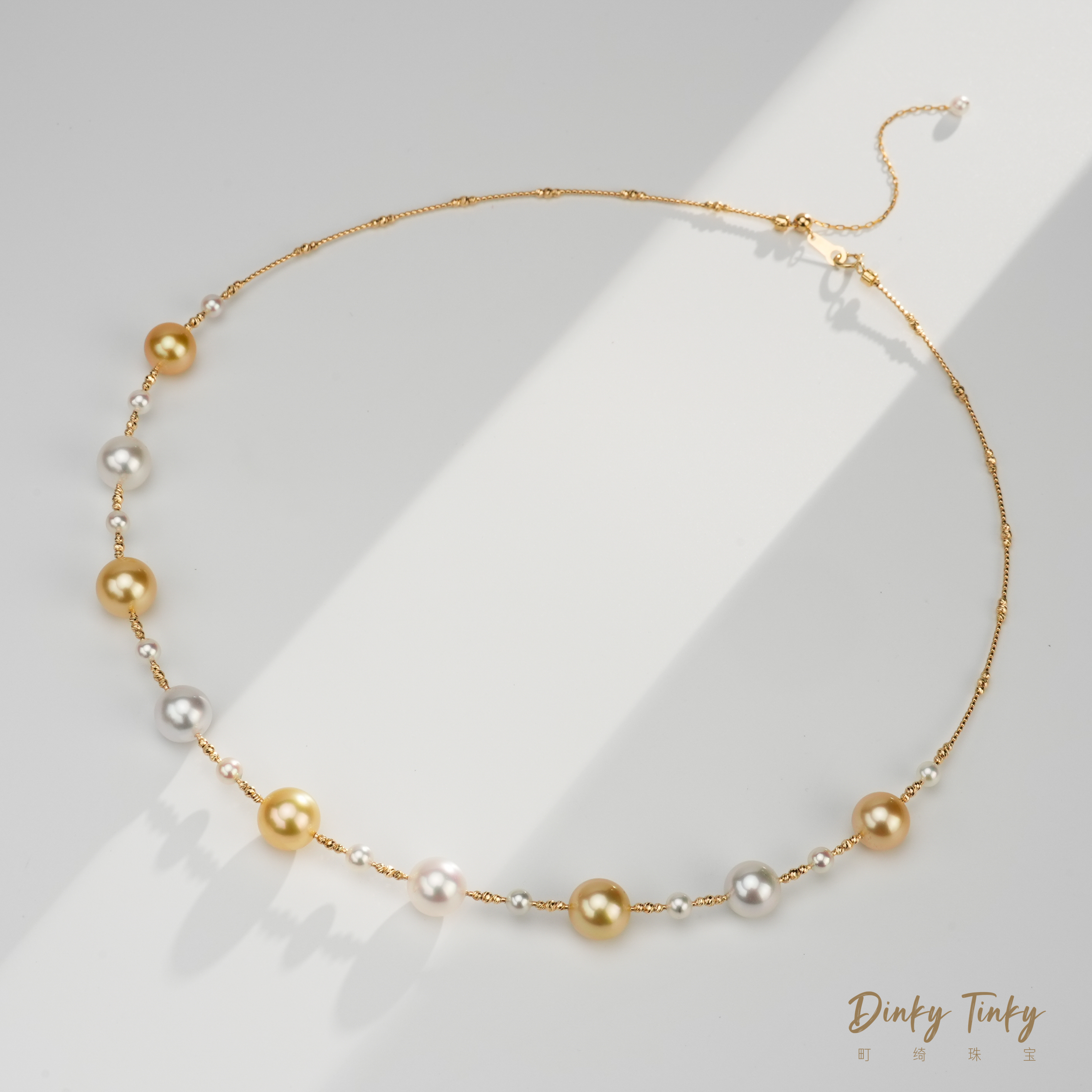 【DINKY】18K金珠澳白+akoya微笑项链  DSL1098
