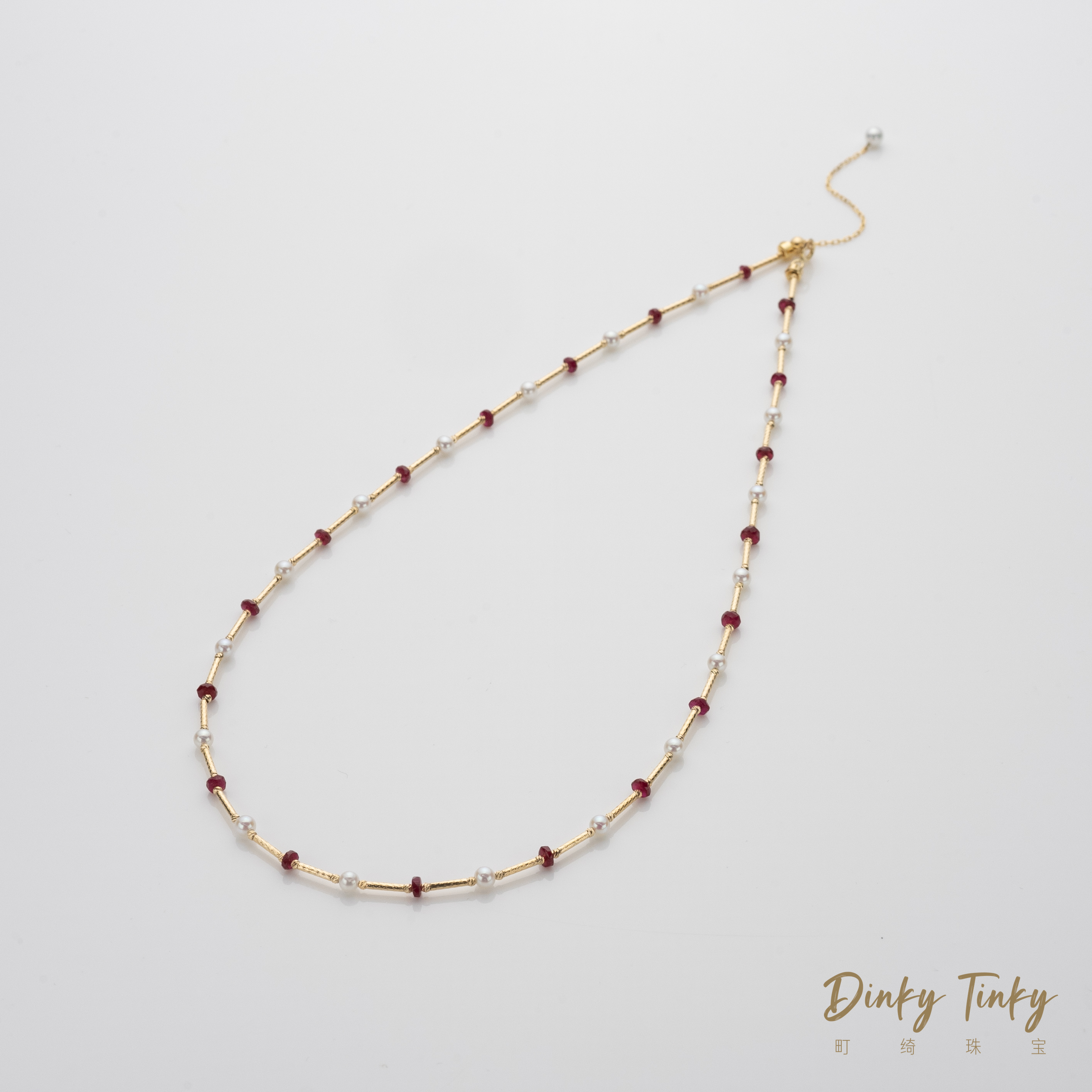 【TINKY】18K“石榴红了”淡水ak红宝石项链 DFL010