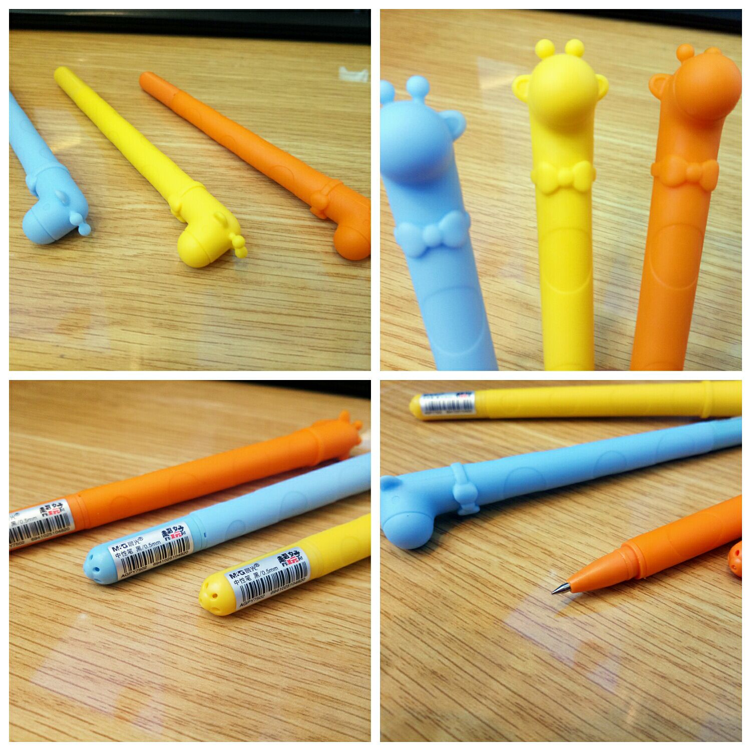 包邮晨光Y7502硅胶中性笔签字笔黑水笔可爱学生文具超好玩 0.5mm