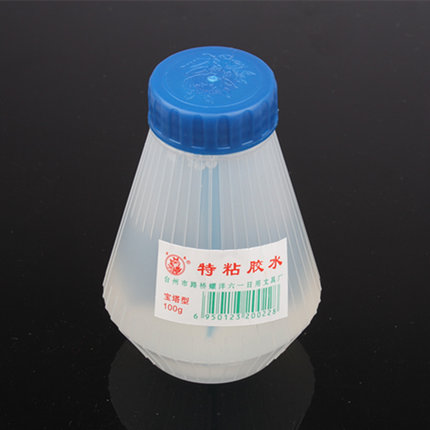 强力新款白胶做泥专用海绵喷胶红花牌 特粘100g宝塔型液体胶水