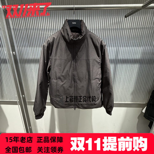 GXG男装2026冬装新品深咖色通勤风青年立领短款羽绒服 G26AY24016