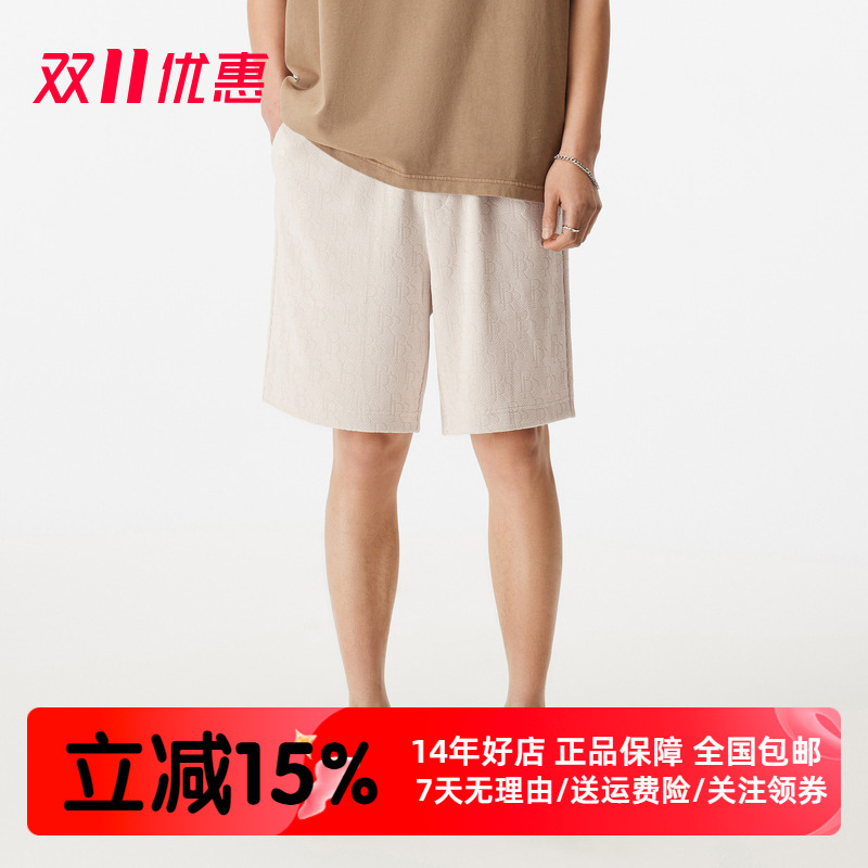 GXG男装老花满印时尚舒适短裤夏