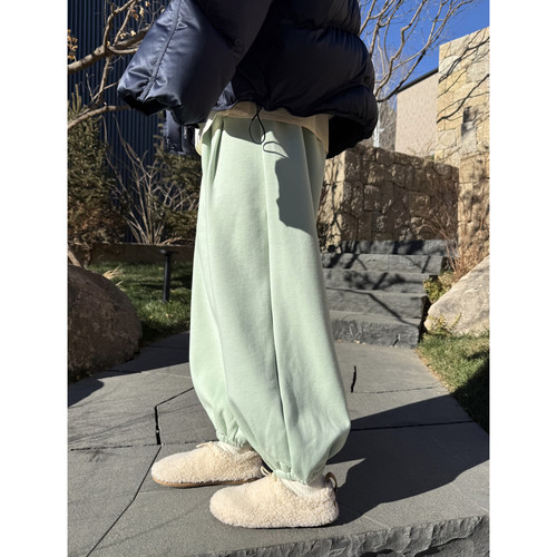 抓绒加厚休闲卫裤韩范儿运动裤