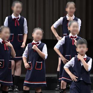 六一儿童合唱服装演出服男女童礼服中小学生表演朗诵纱裙大合唱团