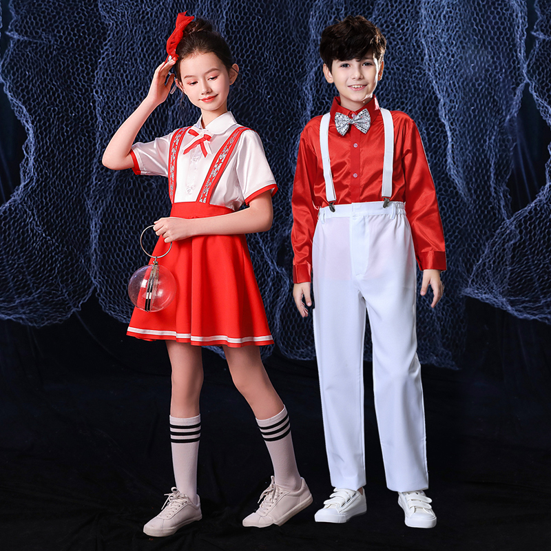 旋转舞台儿童中小学生合唱演出服