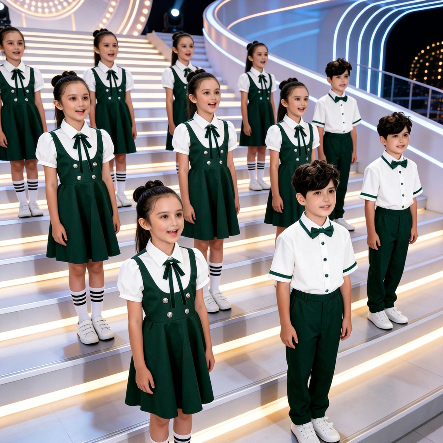 六一儿童合唱服装演出服男女童礼服中小学生表演朗诵纱裙舞蹈服装