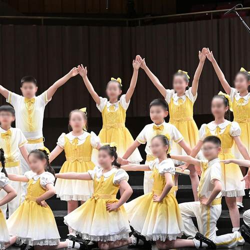 元旦儿童合唱服装演出服