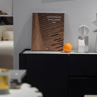 当代装置艺术真书艺术黑米白灰颜色硬壳精装简约现代陈设摆件