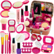儿童化妆品玩具梳妆台盒包套装 无毒仿真口红公主女孩3岁宝宝益智4